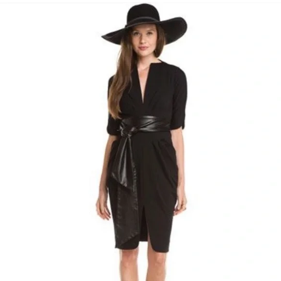 Catherine Malandrino Favorites Wrap Noir Dress - Picture 7 of 7